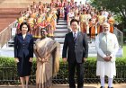 दक्षिण कोरिया के राष्ट्रपति ली जे म्योंग का राष्ट्रपति भवन में किया गया औपचारिक स्वागत